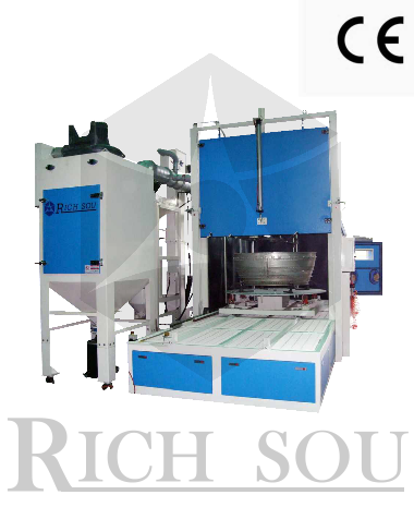 Shot peening machine for aircraft